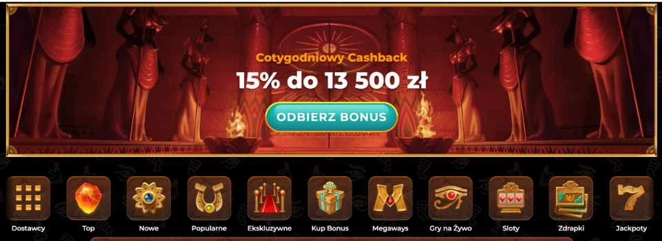 Amunra cashback i gry