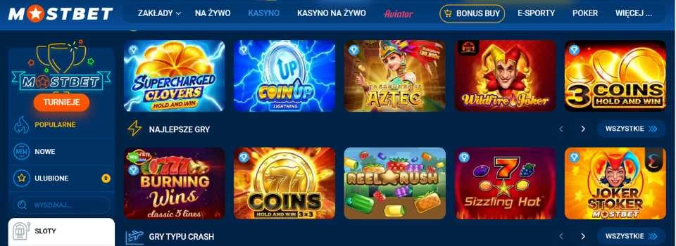 mostbet kasyno gry