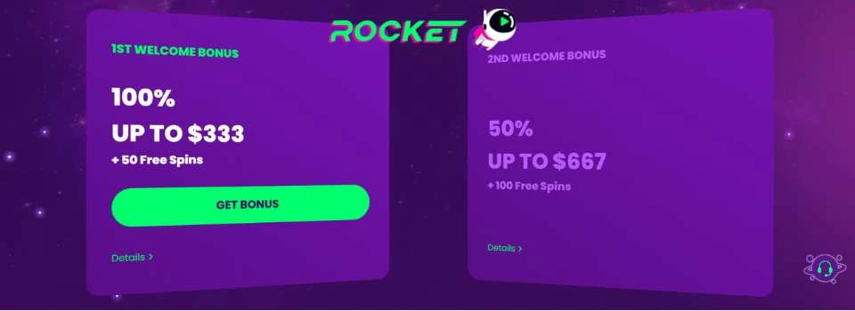 rocket casino bonus powitalny
