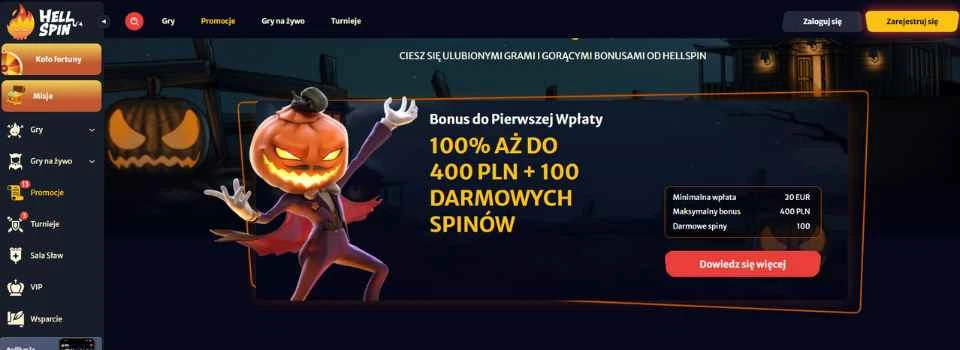 hellspin bonus powitalny