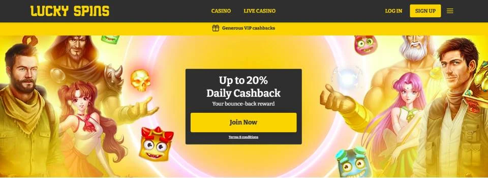 lucky spins bonus powitalny