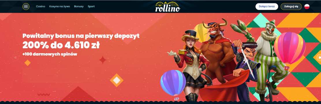 Rollino Casino Bonus powitalny