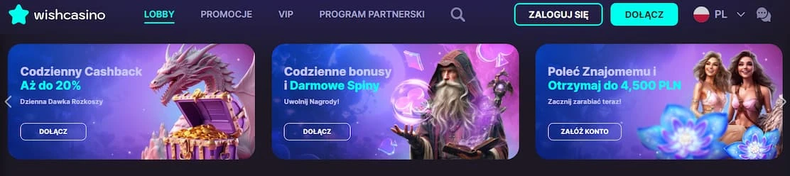 wishcasino promocje