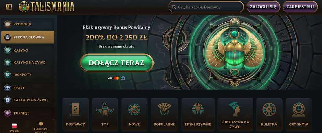 Talismania bonus powitalny