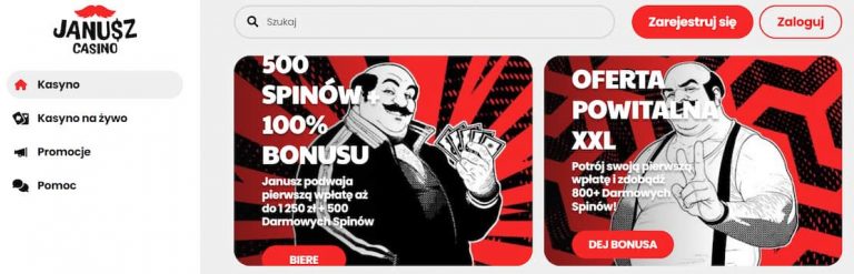 janusz casino bonus bez depozytu