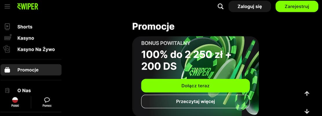 Swiper Casino bonus