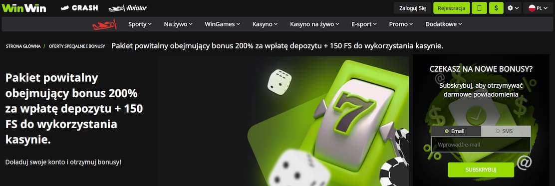 winwin casino bonus powitalny