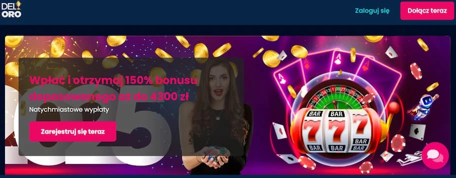 DelOro Casino bonus powitalny