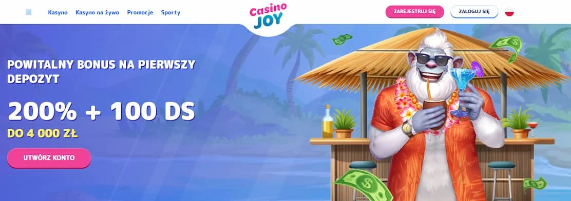 casino joy bonus powitalny