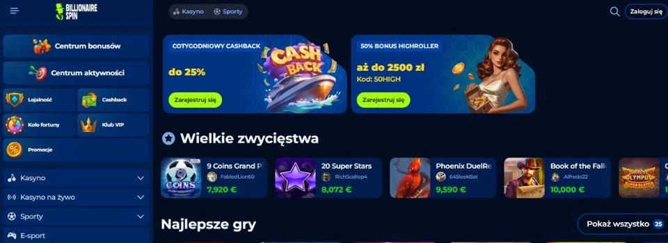 billionaire spin automaty online