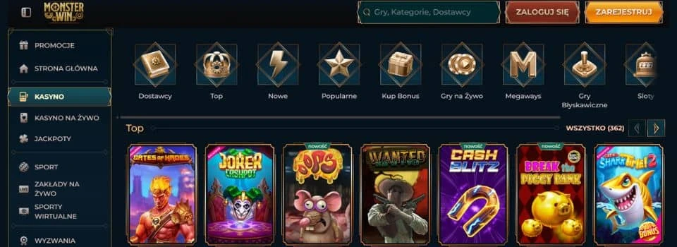 monsterwin kasyno automaty