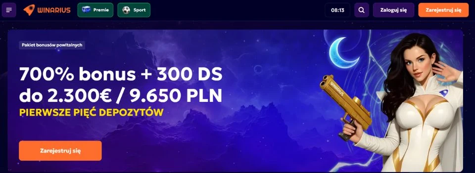 winarius kasyno bonus powitalny