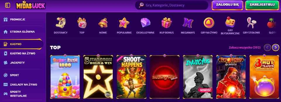 midas luck automaty do gier