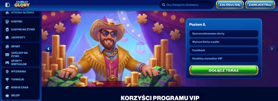 Spins of Glory program VIP