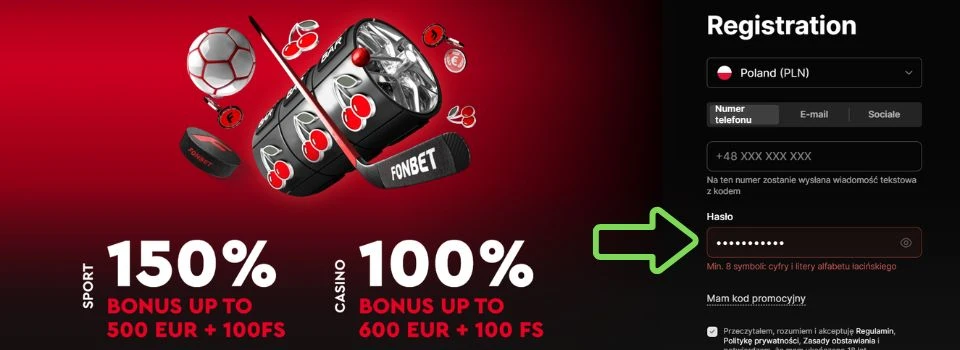 fonbet kod promocyjny bonus powitalny