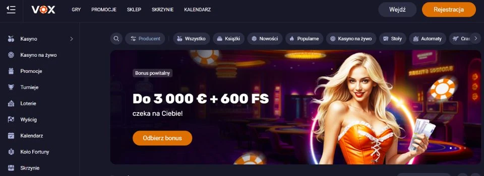 Casino Vox Bonus powitalny