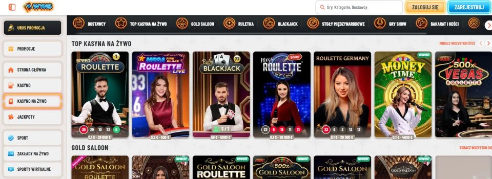 kasyno live wyns casino