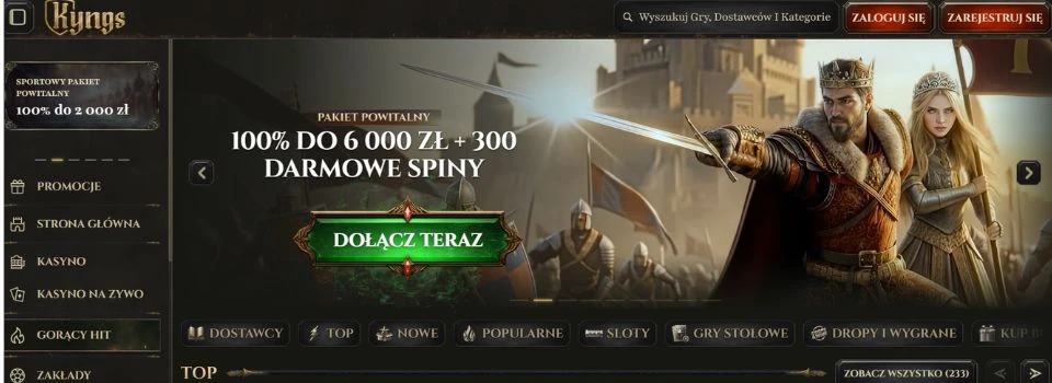 kyngs casino bonus powitalny