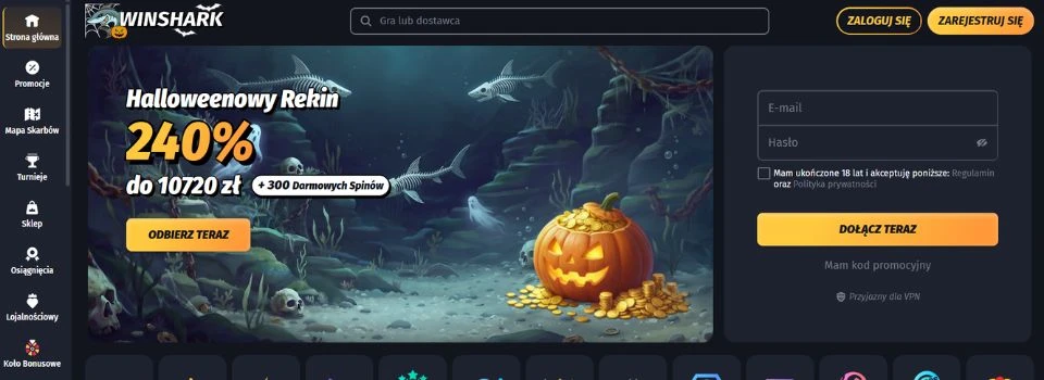 winshark bonus powitalny hallo